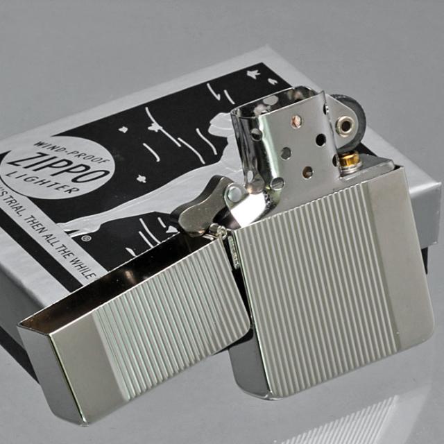 ZIPPO/1935年復刻レプリカ　ダイヤカットライン　ニッケルパラジウム両面同柄 画像5