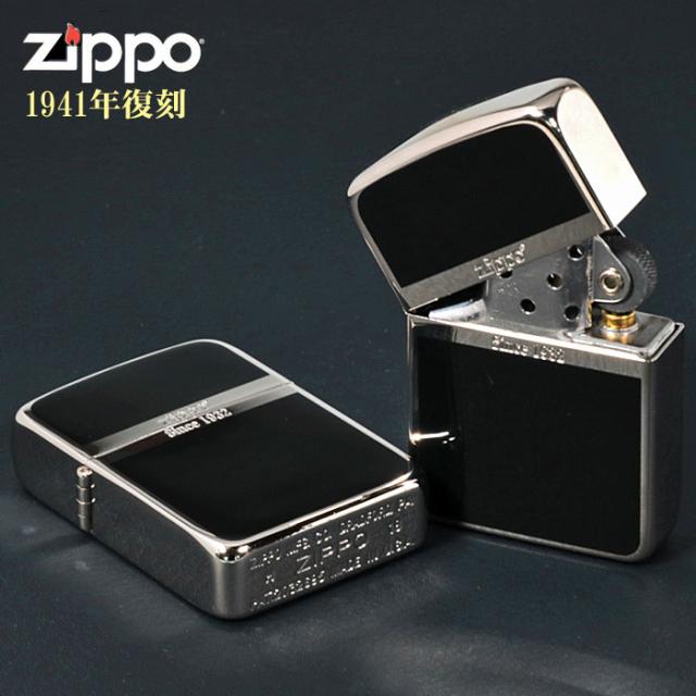 ZIPPO/1941年復刻レプリカ　銀メッキ+ブラック画像3