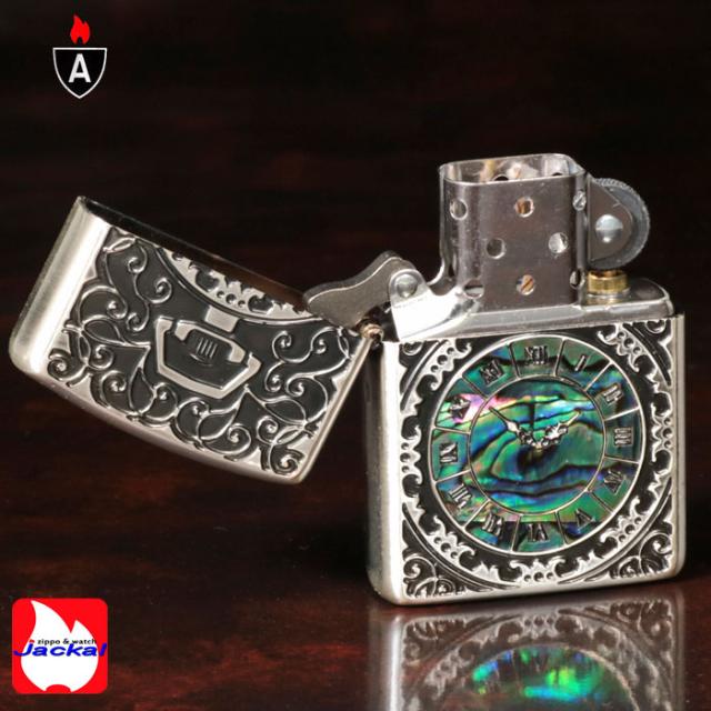 ZIPPO/アーマー・シェルウォッチInlay(貝貼り) SV両面加工 画像4