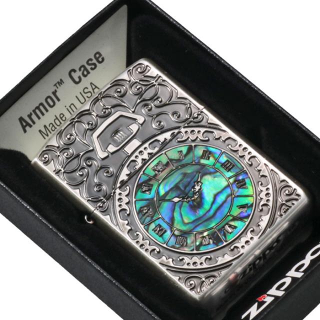ZIPPO/アーマー・シェルウォッチInlay(貝貼り) SV両面加工 画像5