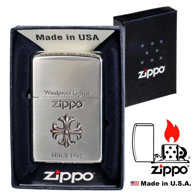 ZIPPO/クロスメタル CROSS METAL 十字架  シルバーイブシ つやあり　2CM-1画像3