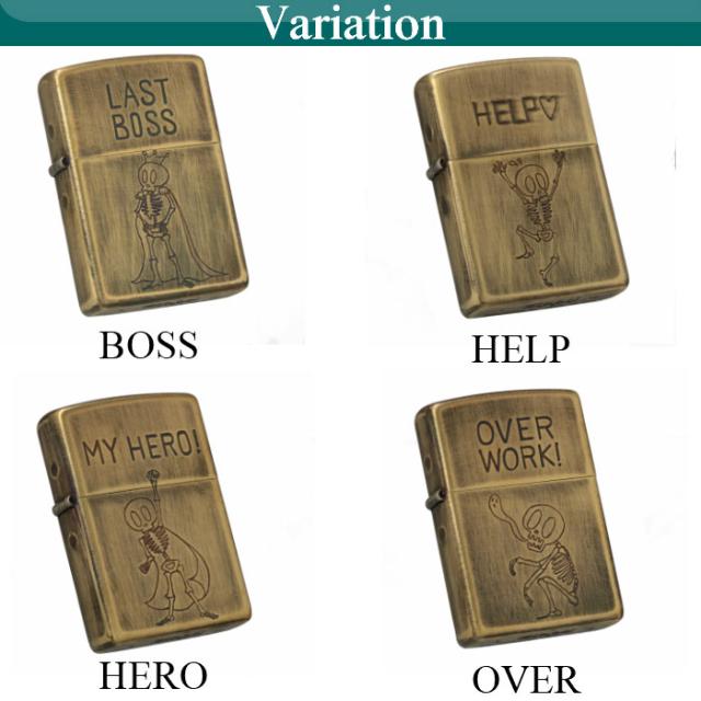 ZIPPO/USED FINISH SKULL　スカル 真鍮4種類 画像7