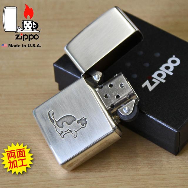 ZIPPO/大人気　猫柄　キャットポーSV　シルバーいぶし画像4