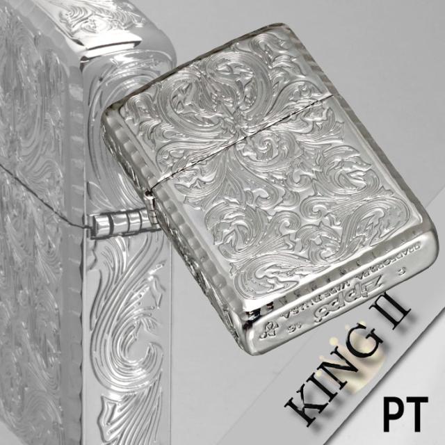 zippo(ジッポーライター)アーマー KING II (キング2) 5面加工 アラベスク PT プラチナコーティング 画像5