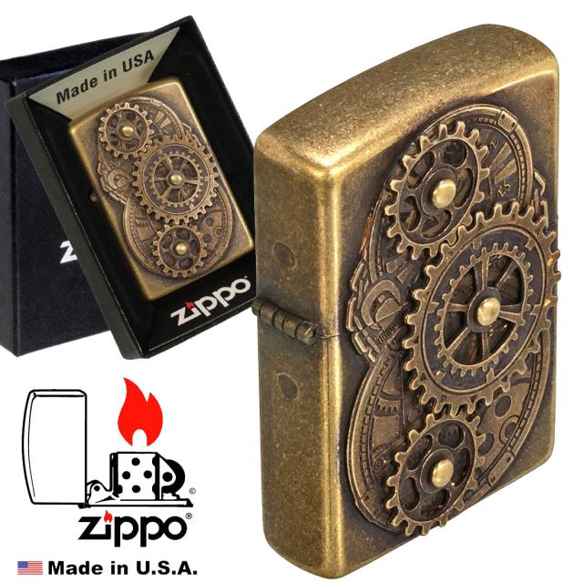ZIPPO/アンティーク調ギアメタル GEAR METAL  ブラスバレル画像4