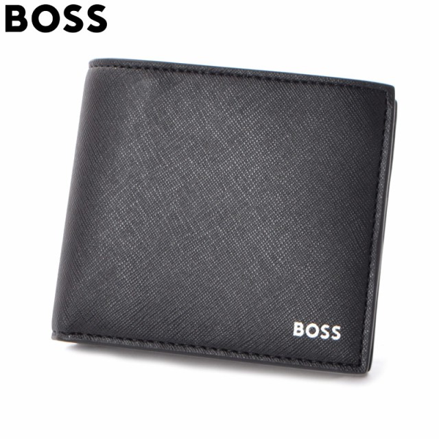 020142● HUGO BOSS BIGBB_4 レザー 二つ折り 財布