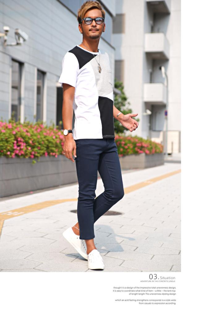 スキニー アンクル パンツ メンズ ストレッチ スリム チノパン スキニーパンツ アンクルパンツ ストレッチパンツ アンクル丈 9分丈 ボトムス 無地 細身 タイト ストレッチ 伸縮 6