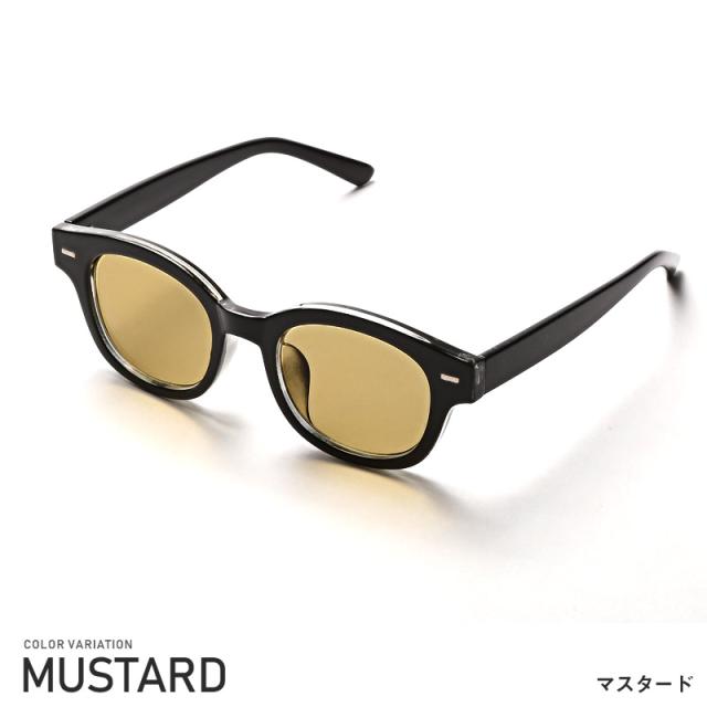 サングラス メンズ ボストン グラサン カラーレンズ 伊達 メガネ 眼鏡 UVカット 紫外線カット 小顔効果 アイウェア モデル セレブ ユニセックス ファッション小物 アクセ ビター系 BITTER ラグスタイル pm-8629 8