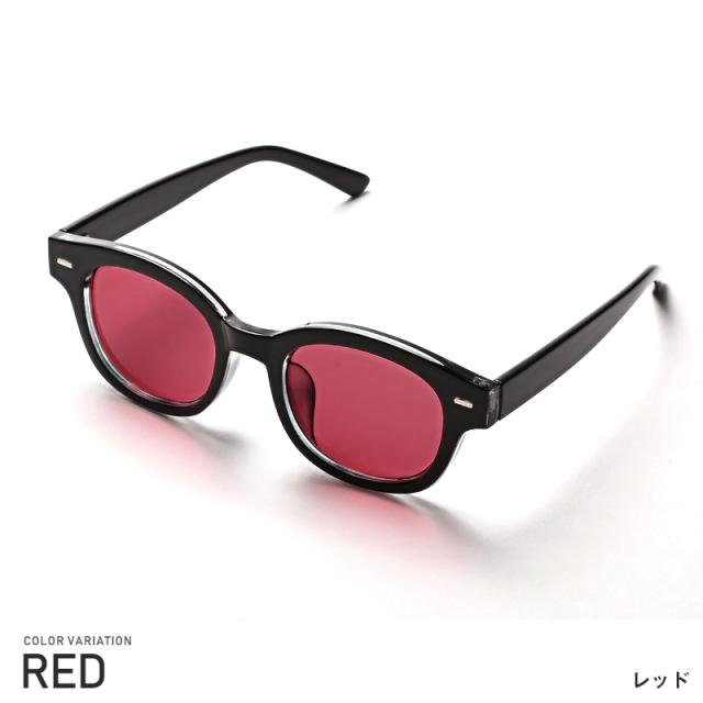 サングラス メンズ ボストン グラサン カラーレンズ 伊達 メガネ 眼鏡 UVカット 紫外線カット 小顔効果 アイウェア モデル セレブ ユニセックス ファッション小物 アクセ ビター系 BITTER ラグスタイル pm-8629 6