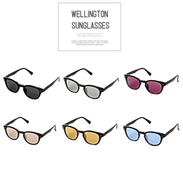 サングラス メンズ グラサン ウェリントン メガネ 伊達 眼鏡 UVカット 紫外線カット 黒縁 カラーレンズ アイウェア セレブ モデル 小顔 メンズアクセ ユニセックス 小物 ビター系 BITTER ラグスタイル pm-8625 2