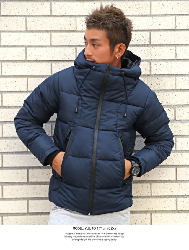 ジャケット 中綿ジャケット メンズ ブルゾン ボリュームネック アウター 防寒 BITTER ビター系 冬 フード ジャンパー 止水ファスナー 防寒 雨 風 無地 厚手 シンプル 大人 カジュアル pm-6861 12