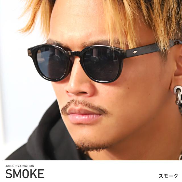 サングラスメンズレディースグラサンボストン【ボストンサングラス】メガネ伊達メガネだてめがねウィリントン丸型UVカットスモークカラーレンズクリアレンズべっこうフレームお洒落ユニセックスビター系BITTERラグスタイル 3