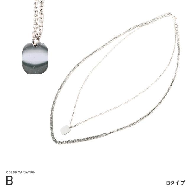 ネックレス メンズ アクセサリー ステンレス 2連 チェーン メンズネックレス アクセ モチーフ リング 指輪 クロス 十字架 プレート ジュエリー メタリック ユニセックス ビター系 BITTER pm-9402 8