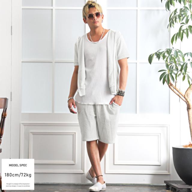 パーカー メンズ シアサッカー 半袖 メンズパーカー ジップパーカー トップス サーフ系 無地 ストライプ 清涼 服 きれいめ ビター系 6