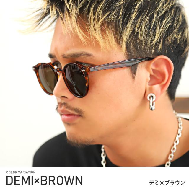 サングラス メンズ レディース グラサン ボストン メガネ 伊達メガネ だてめがね ウィリントン 丸型 UVカット スモーク カラーレンズ クリアレンズ スモーク べっこう ユニセックス 3