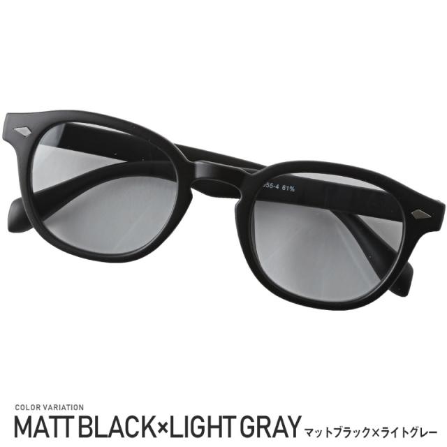 サングラス メンズ レディース ウェリントン 伊達メガネ グラサン 丸型 UVカット 紫外線カット スモーク デミ べっ甲 黒縁 クリア カジュアル 8