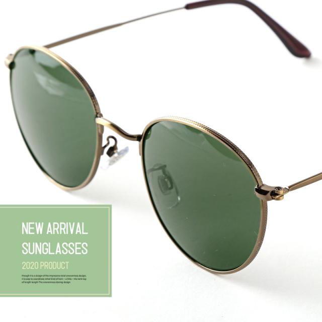 サングラス メンズ レディース ボストン グラサン メンズアクセ UVカット 紫外線カット カラーレンズ メタルフレーム アンティーク調 ヴィンテージ セレブ ファッション小物 ユニセックス ビター系 BITTER pm-9772 2