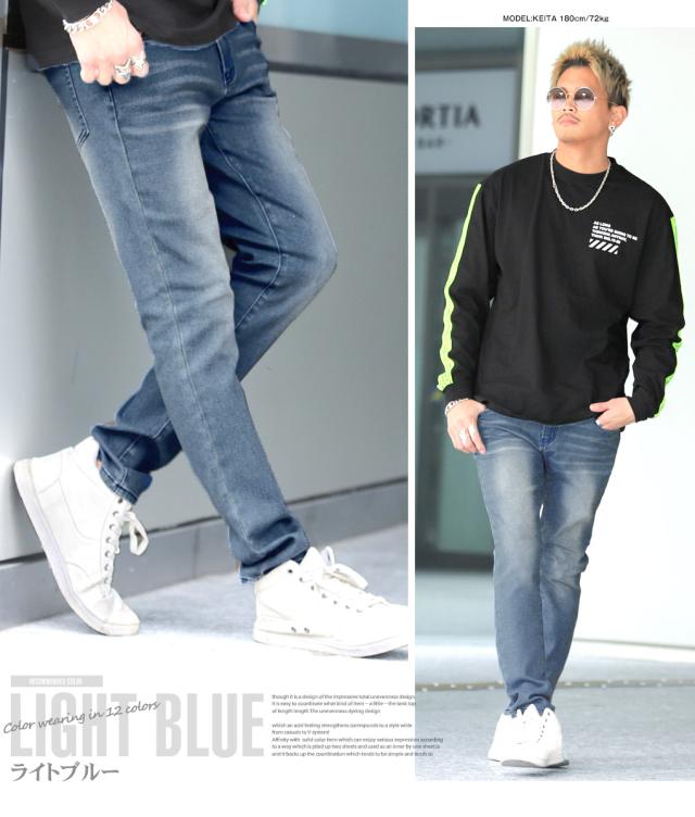 スキニー メンズ デニム ジーンズ ストレッチ ブラック スキニーパンツ スキニーデニム 5