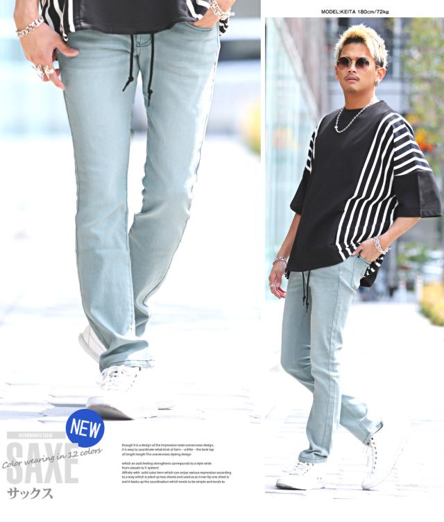 スキニー メンズ デニム ジーンズ ストレッチ ブラック スキニーパンツ スキニーデニム 11