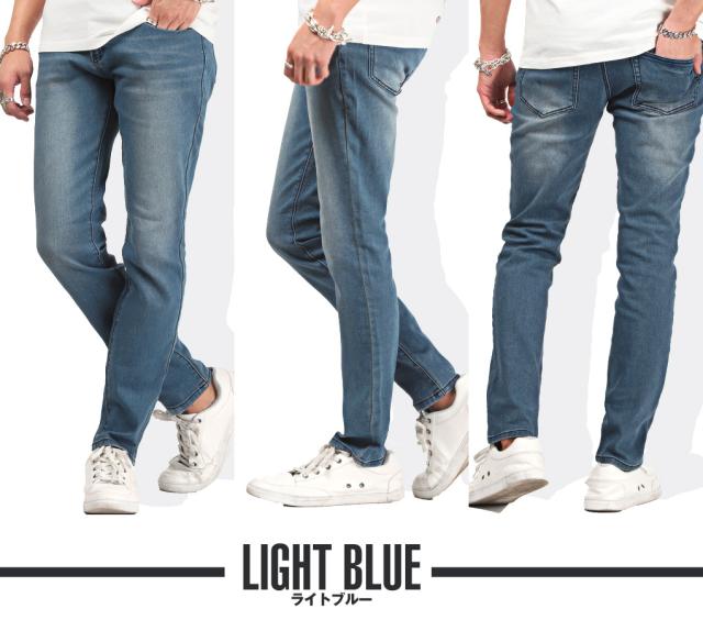 スキニー メンズ デニム ジーンズ ストレッチ ブラック スキニーパンツ スキニーデニム 13