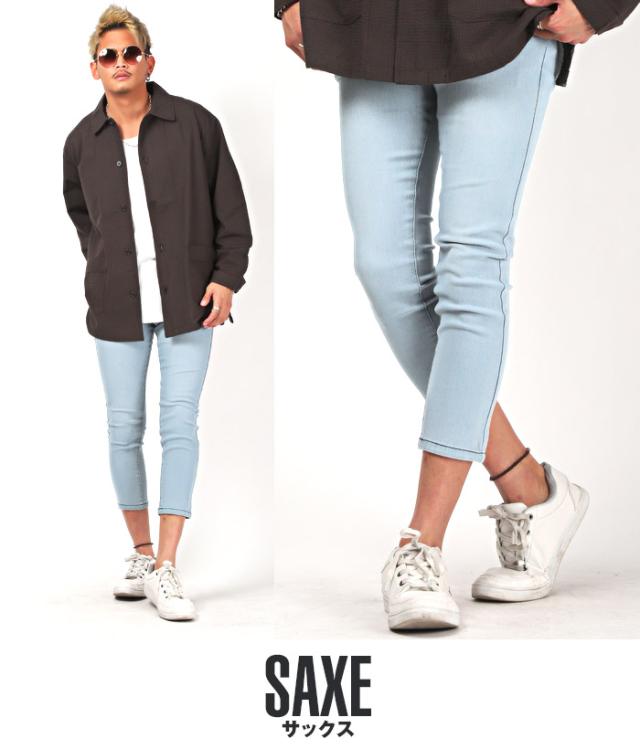 アンクルパンツ メンズ クロップドパンツ スキニー デニム パンツ ストレッチ ストレッチデニム スキニーデニム 9分丈 くるぶし アンクル 丈 クロップド スリム 細身 タイト 下 5