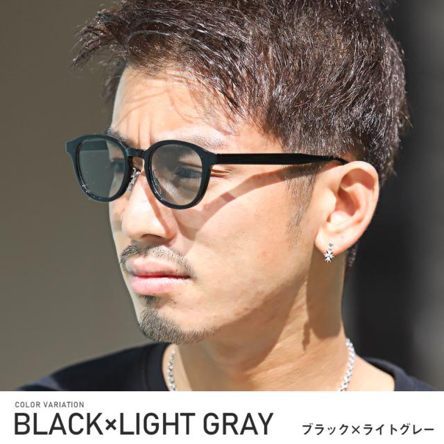 サングラスメンズグラサンボストンメガネ【ボストンサングラス】UVカット紫外線カット黒縁黒フレームカラーレンズアイウェアグレーブルーブラウングリーンセレブモデル小顔ユニセックス 5