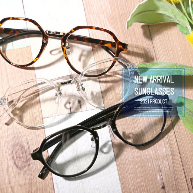 サングラスメンズレディースグラサンボストン【ボストンサングラス】ウィリントン丸型UVカットスモークカラーレンズクリアレンズべっこうフレームブラックブルーお洒落ユニセックス 8