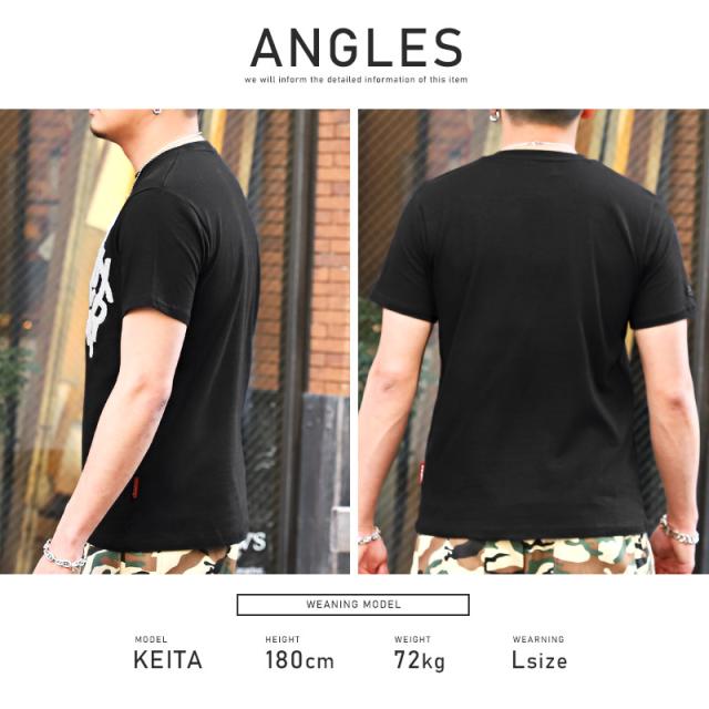 Tシャツ メンズ 半袖 ロゴ サガラ刺繍 クルーネック メンズTシャツ カットソー トップス パイル ワッペン ホワイト ベージュ ブラック カジュアル 夏 ビター系 BITTER aa-1433 9