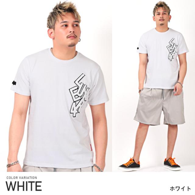 Tシャツ メンズ 半袖 ロゴ サガラ刺繍 クルーネック メンズTシャツ カットソー トップス パイル ワッペン ホワイト ベージュ ブラック カジュアル 夏 ビター系 BITTER aa-1433 8