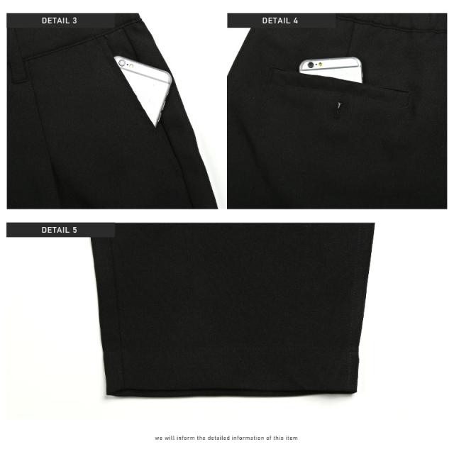 テーパードパンツメンズワイドパンツ【ポリトロテーパードパンツ】テーパードアンクル丈ポリトロ軽量トロピカル素材清涼感通気性とろみルーズストリート春服夏服韓国系 16