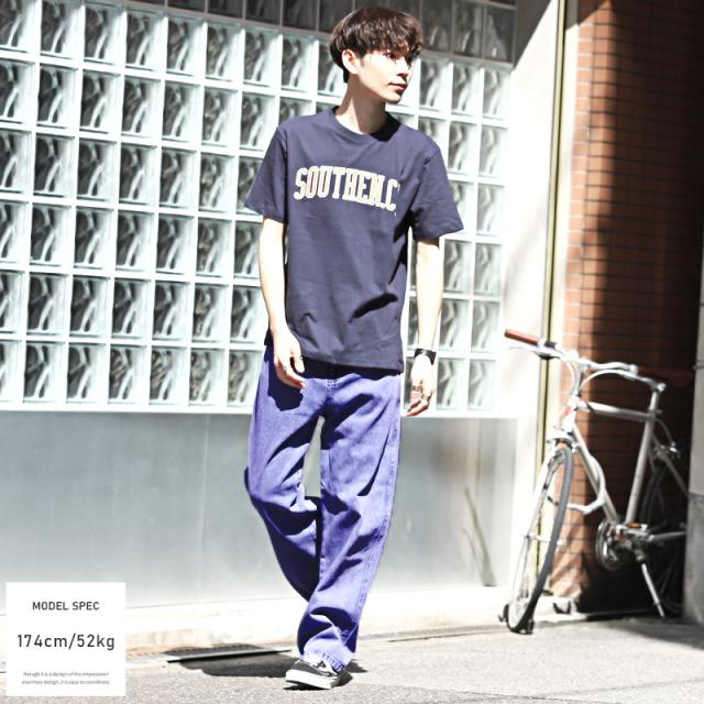 デニムパンツメンズデニムジーンズカラーデニムワイドパンツBITTERビター系【カラーデニムワイドパンツ】ボトムスルーズワイドゆったりジーパンオーバーダイコットンストリート系韓国系 10