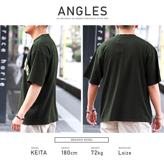 Tシャツ メンズ 半袖 ビッグシルエット カレッジ ロゴ プリント メンズTシャツ 半袖Tシャツ カットソー CALIFORNIA 英字 ケミカル加工 色落ち 古着風 ルーズ カジュアル ストリート aa-1533 8