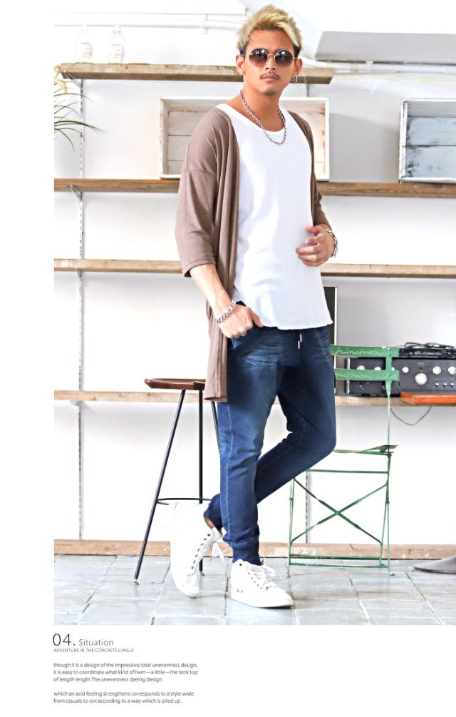 カーディガンメンズロング麻リネンシースルー春夏カーデロングカーディガンコーディガンサマー5分袖羽織りロング丈薄手薄い透かし無地ファッション