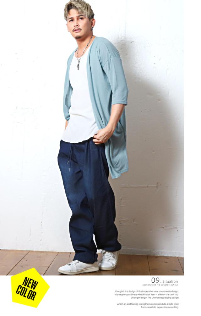 カーディガンメンズロング麻リネンシースルー春夏カーデロングカーディガンコーディガンサマー5分袖羽織りロング丈薄手薄い透かし無地ファッション