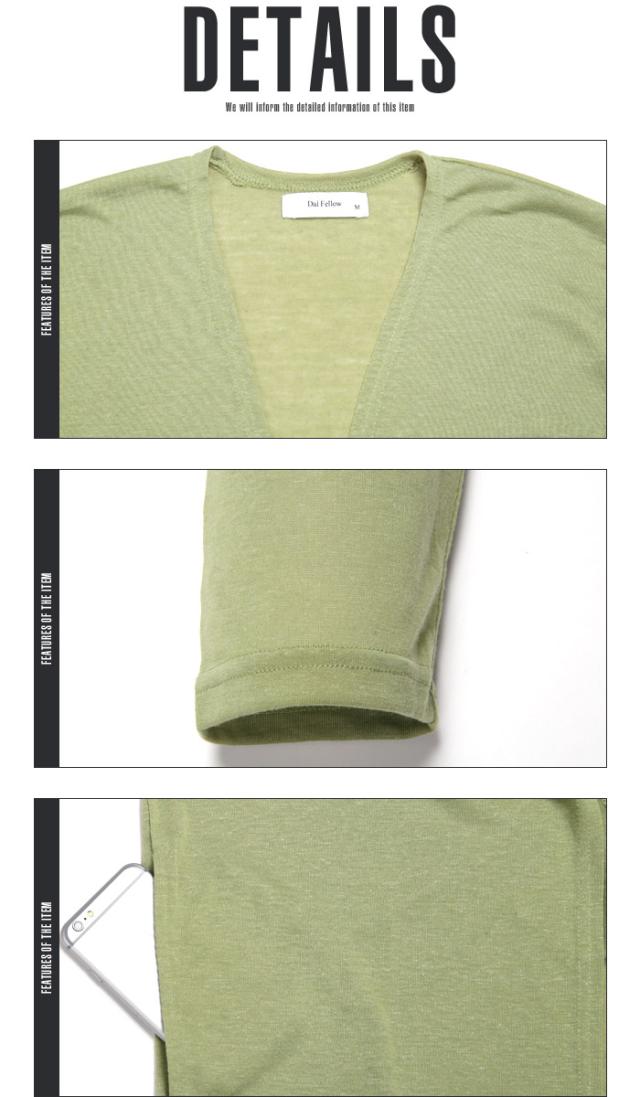 カーディガンメンズロング麻リネンシースルー春夏カーデロングカーディガンコーディガンサマー5分袖羽織りロング丈薄手薄い透かし無地ファッション 5