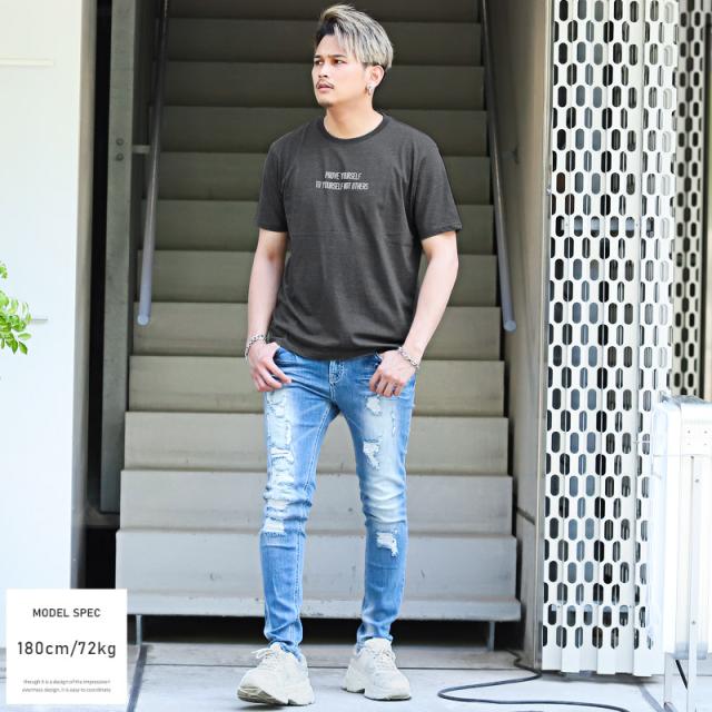 Tシャツ メンズ 半袖 ロゴ プリント クルーネック メンズTシャツ 半袖Tシャツ カットソー プリントTシャツ トップス 英字ロゴ ホワイト ベージュ チャコール カジュアル アメカジ サーフ 夏 ビター系 BITTER aa-1489 4