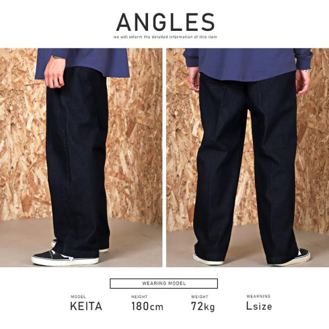 チノパンツデニムワイドパンツメンズイージーパンツ【デニムワイドチノパンツ】ワークパンツボトムスチノ大きめワイドカジュアルゆったりストリート春物秋服ビター系BITTER 8