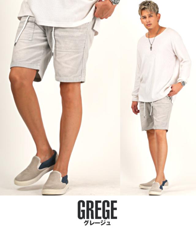 ショートパンツ メンズ コーデュロイ インディゴ 硫化 イージー 膝上 夏 BITTER ビター系 ショーツ ハーフパンツ サマーコーデュロイ コーディロイ ベイカーパンツ サーフ 西海岸 pm-7542 8