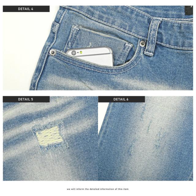 デニムパンツ メンズ ダメージ加工 リペア テーパードパンツ ジーンズ メンズデニム ボトムス ダメージデニム インディゴ 色落ち ウォッシュ ストレッチ カジュアル ビター系 BITTER aa-1817 9