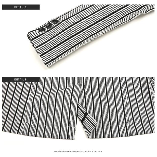 イタリアンカラージャケット メンズ ストライプ 膨れ メンズジャケット アウター 立ち襟 スタンドカラー ワイヤー 総柄 大人 キレイめ 春 秋 ビター系 BITTER aa-1896 12