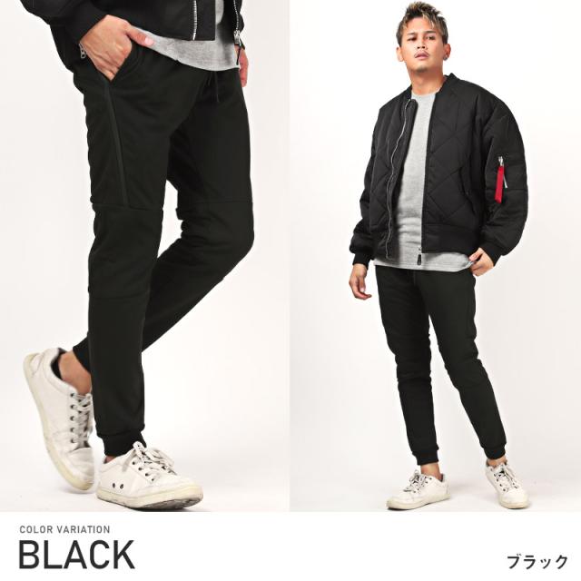 ジョガーパンツメンズフリース【防風フリース止水ZIPジョガーパンツ】イージーパンツリブパンツ暖かあったか止水ジップ防風加工杢ミックスカラールームウェア部屋着秋冬ビター系BITTER 8