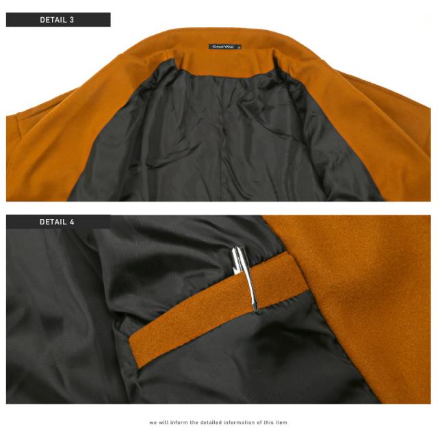 チェスターコートメンズロング丈ウールライク秋冬【ウールライクロングチェスターコート】ロングコートアウターガウンウールコートカジュアルキレイめ上品ビジネス秋服冬服BITTERビター系 9