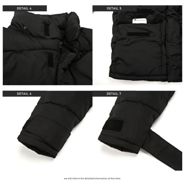 中綿ジャケット メンズ ブルゾン フード ボリュームネック メンズジャケット アウター フード取り外し可能 アイボリー ブラック 無地 ジンプル 暖か 防寒 冬 カジュアル ビター系 BITTER aa-2078 9