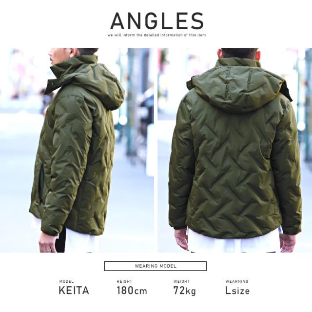 ブルゾンメンズジャケット中綿フード【フード着脱シームレス中綿ブルゾン】フェイクダウンアウターボリュームネック2WAY止水ジップ保温性無地暖か防寒冬カジュアルビター系BITTER 8