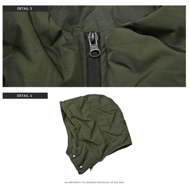 ブルゾンメンズジャケット中綿フード【フード着脱シームレス中綿ブルゾン】フェイクダウンアウターボリュームネック2WAY止水ジップ保温性無地暖か防寒冬カジュアルビター系BITTER 10