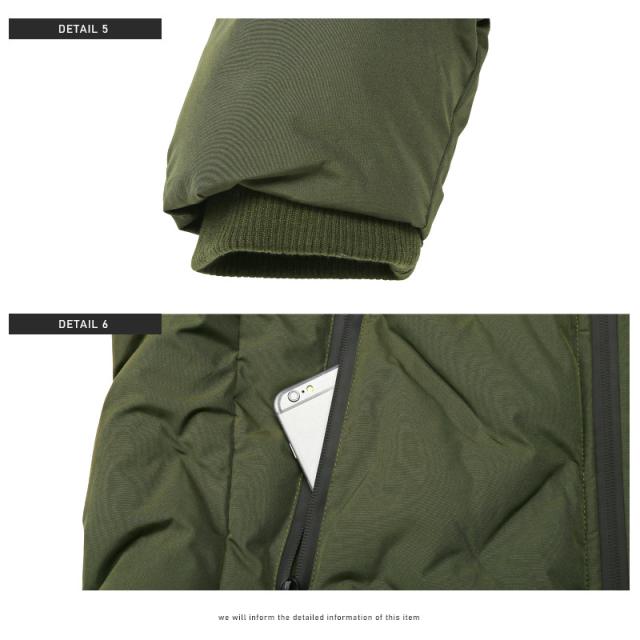 ブルゾンメンズジャケット中綿フード【フード着脱シームレス中綿ブルゾン】フェイクダウンアウターボリュームネック2WAY止水ジップ保温性無地暖か防寒冬カジュアルビター系BITTER 11