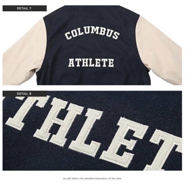 スタジャンメンズブルゾンウールライクサガラ刺繍ビッグシルエット【ウールライクワッペンスタジャン】アウタースタジアムジャケット中綿ワッペンキルティング韓国系ストリート秋冬ビター系BITTER 15