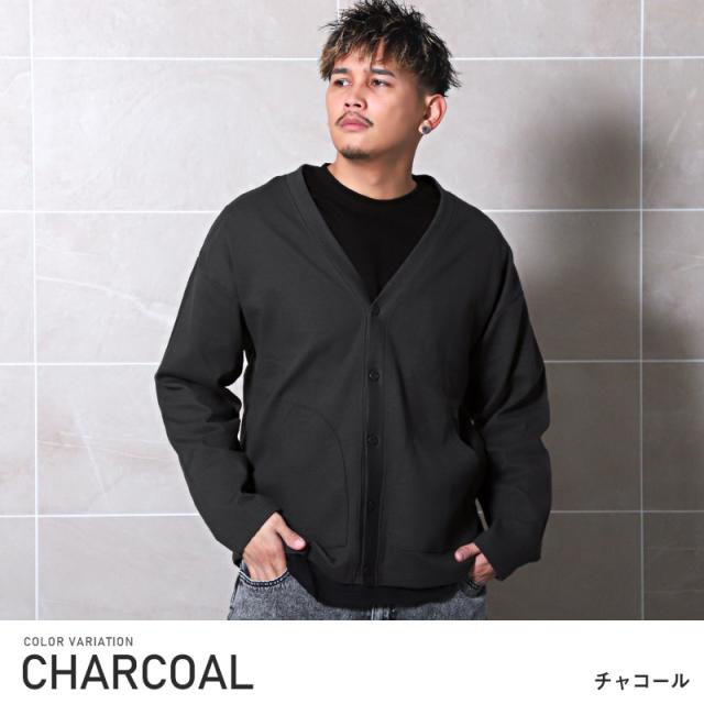 カーディガン メンズ Vネック カーデ ミドル丈 ハイゲージ メンズカーディガン メンズカーデ ニットカーデ 羽織り ライトアウター 無地 シンプル ホワイト グリーン ブラック チャコール 秋 春 カジュアル aa-2168 5