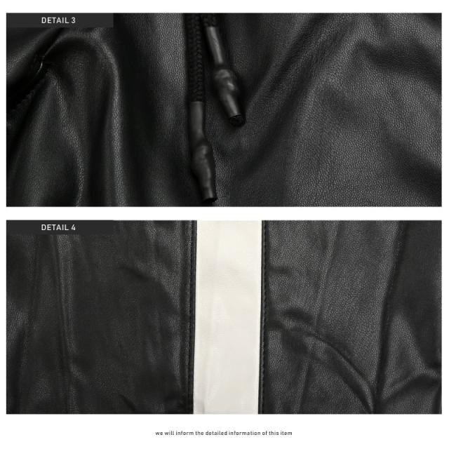 ジョガーパンツ メンズ PUレザー サイドライン リブパンツ メンズパンツ レザーパンツ ラインパンツ イージーパンツ ストレッチ ライン 合成皮革 合皮 ブラックパンツ 細身 ビター系 BITTER aa-2209 9