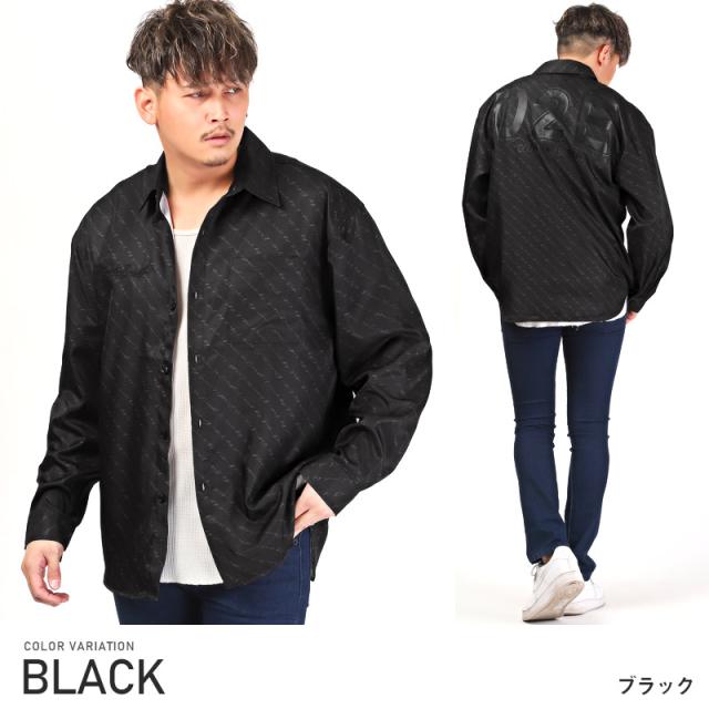 長袖シャツ メンズ ロゴ プリント 総柄 刺繍 メンズシャツ カジュアルシャツ レギュラーカラー ラバープリント ホワイト ブラック トップス 長袖 ルーズ  ストリート 韓国 aa-2334 7